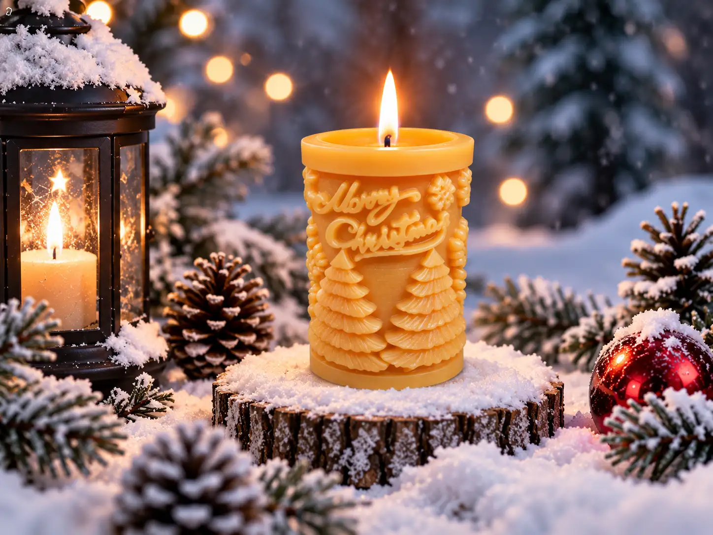3D Cylindrical Christmas Pine Tree