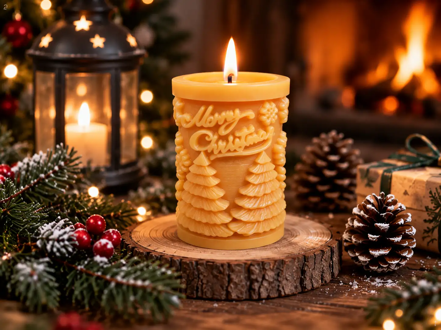 3D Cylindrical Christmas Pine Tree