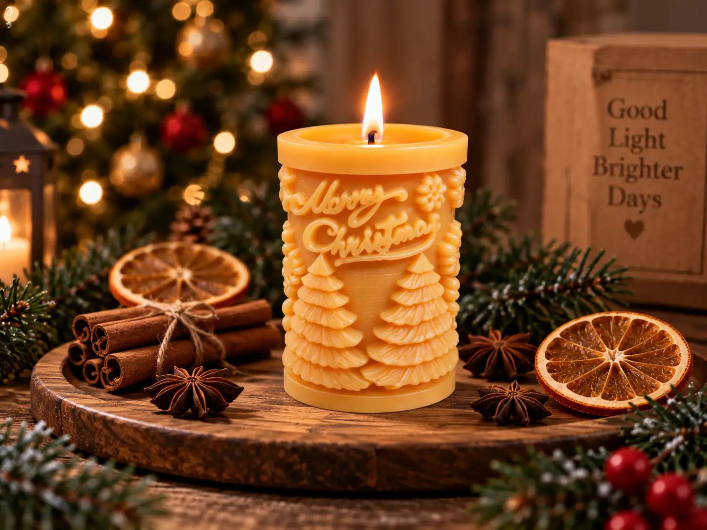 3D Cylindrical Christmas Pine Tree