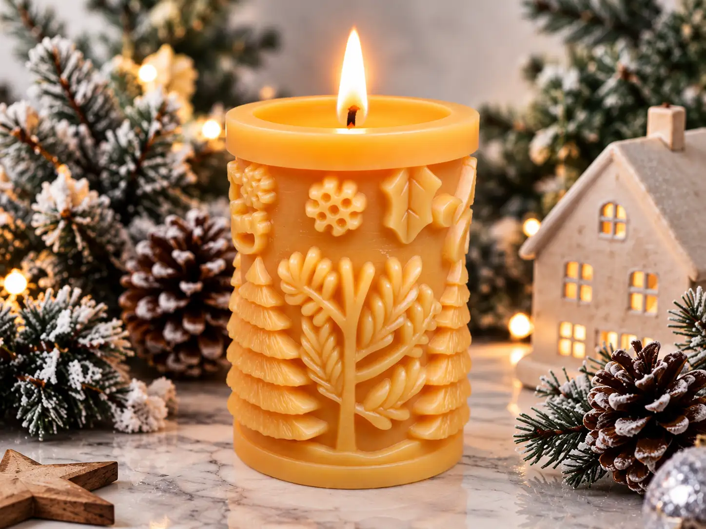 3D Cylindrical Christmas Pine Tree