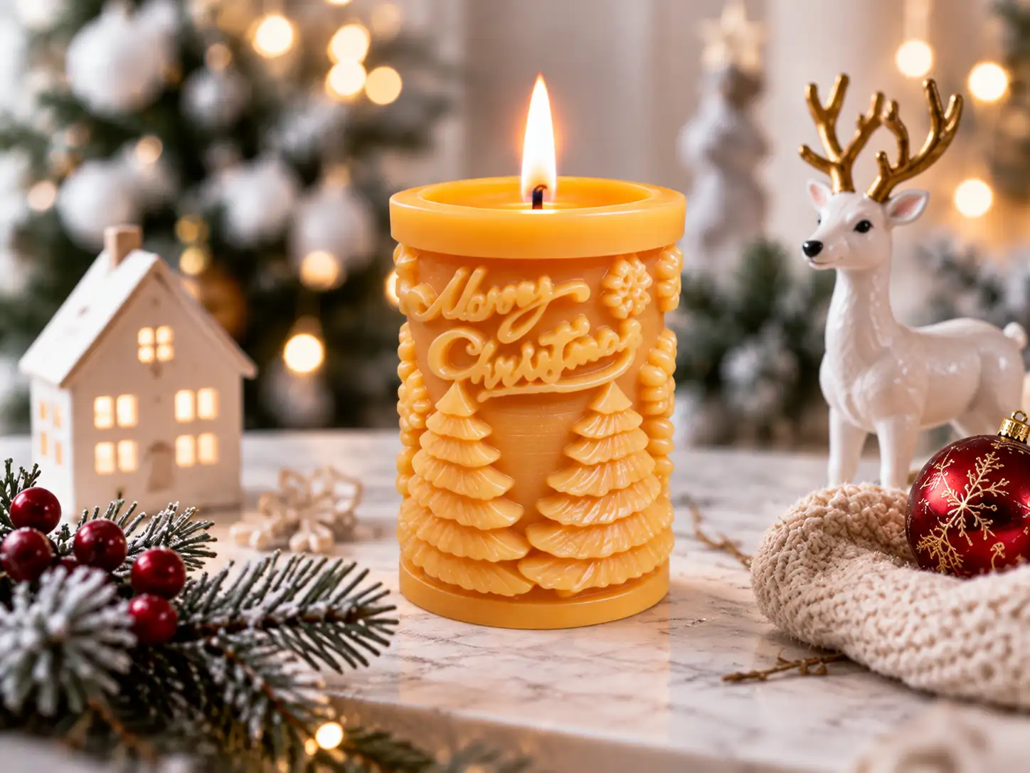 3D Cylindrical Christmas Pine Tree