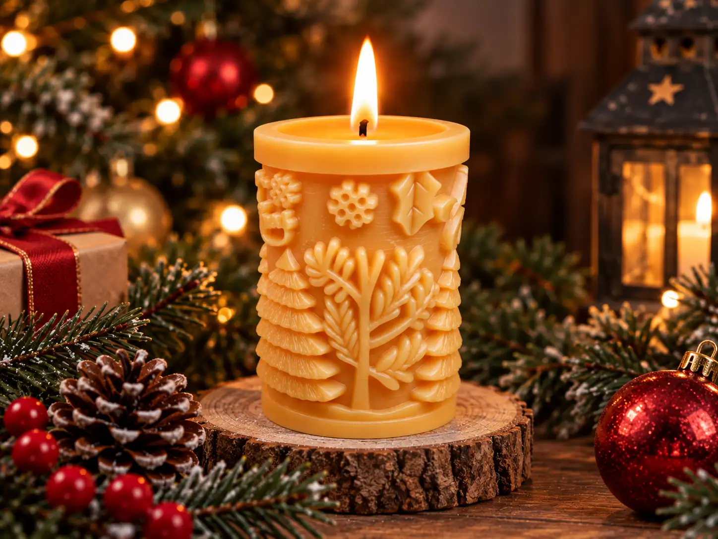 3D Cylindrical Christmas Pine Tree