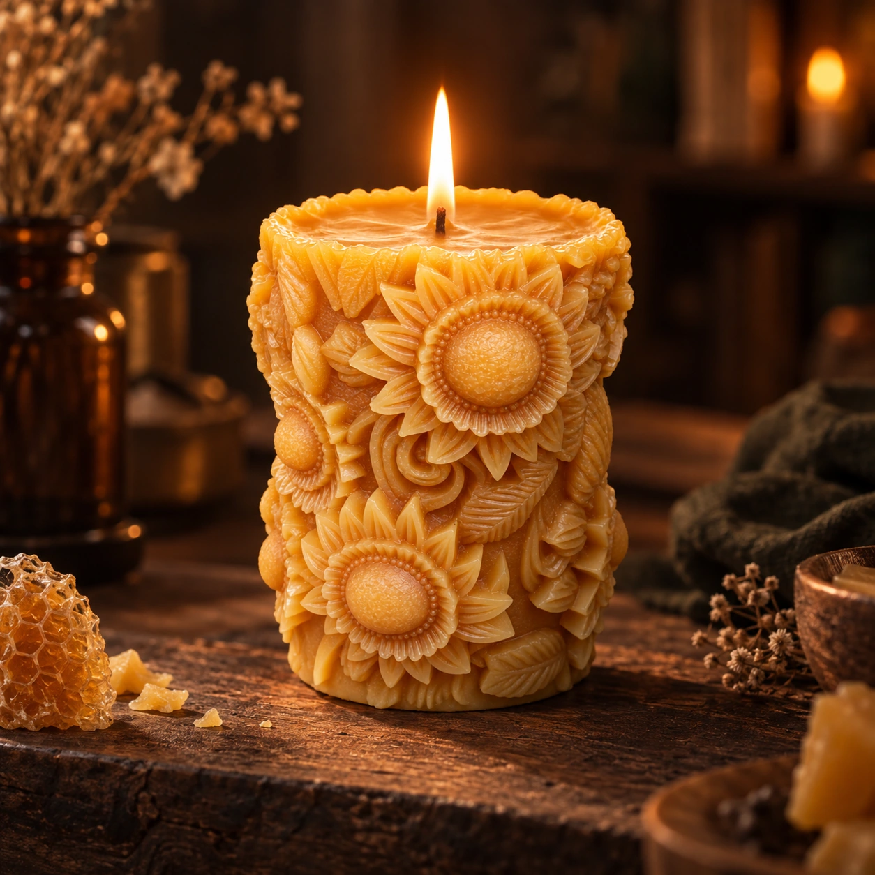 3D Cylindrical Sunflower