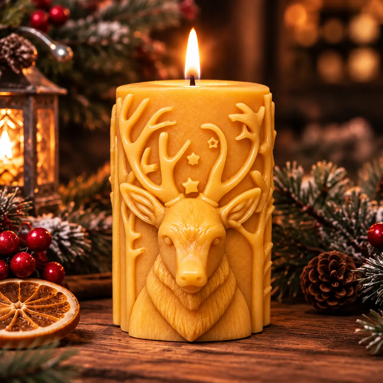 3D Christmas Reindeer Column