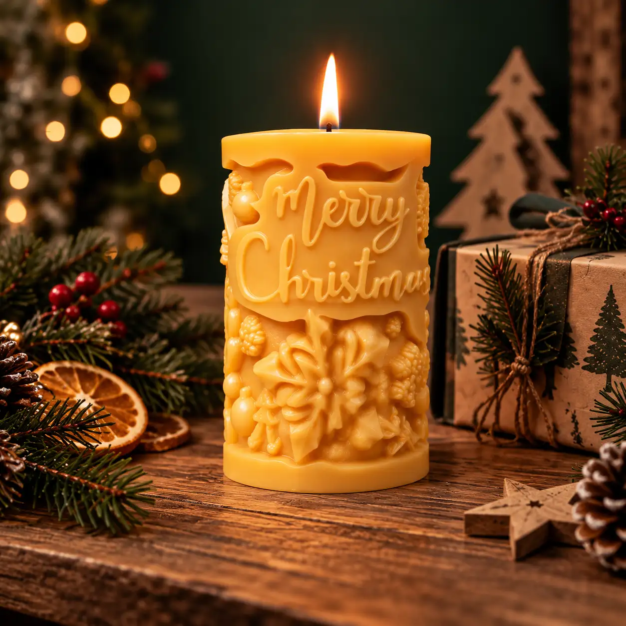 3D Cylindrical Christmas Snowflake Ornament