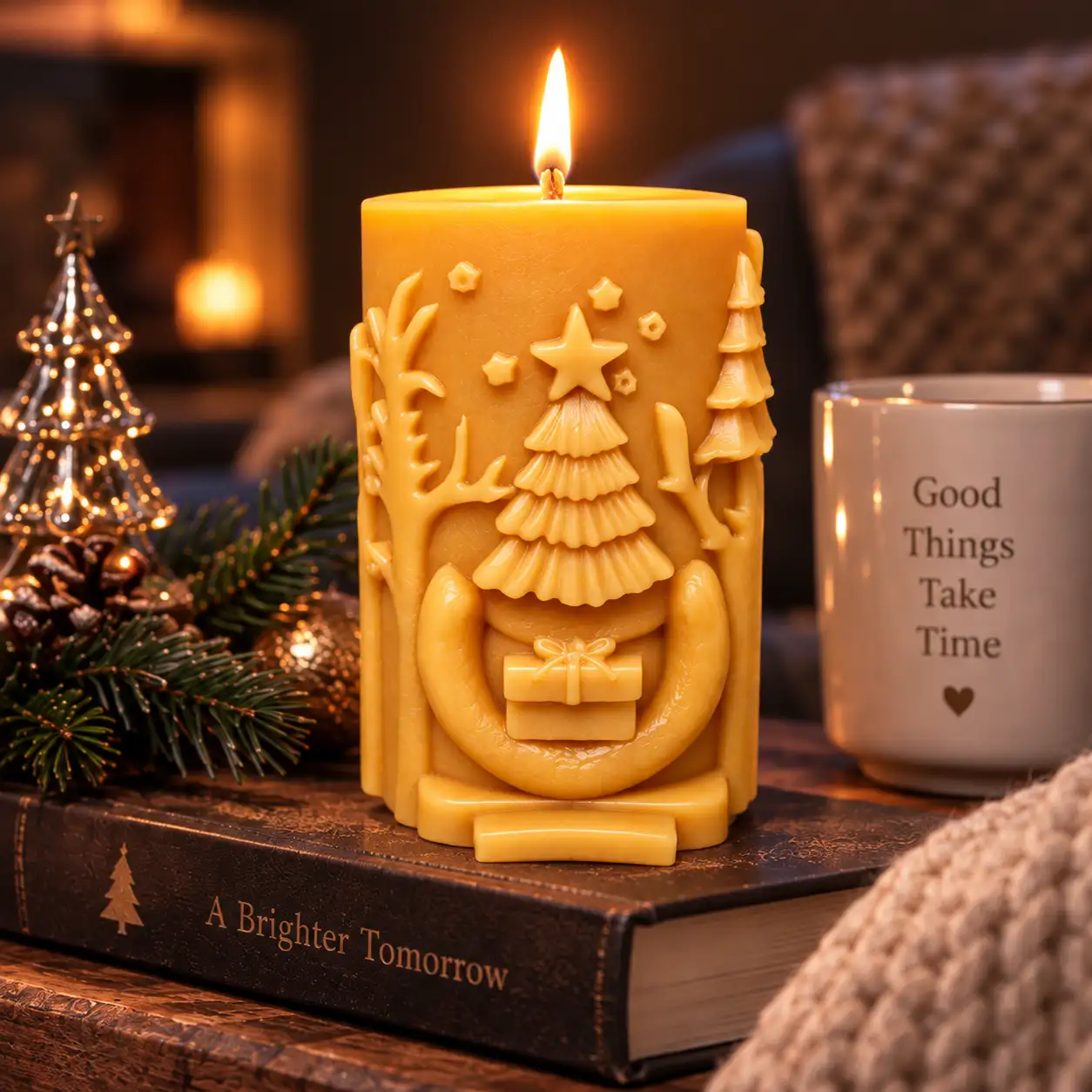 3D Christmas Reindeer Column