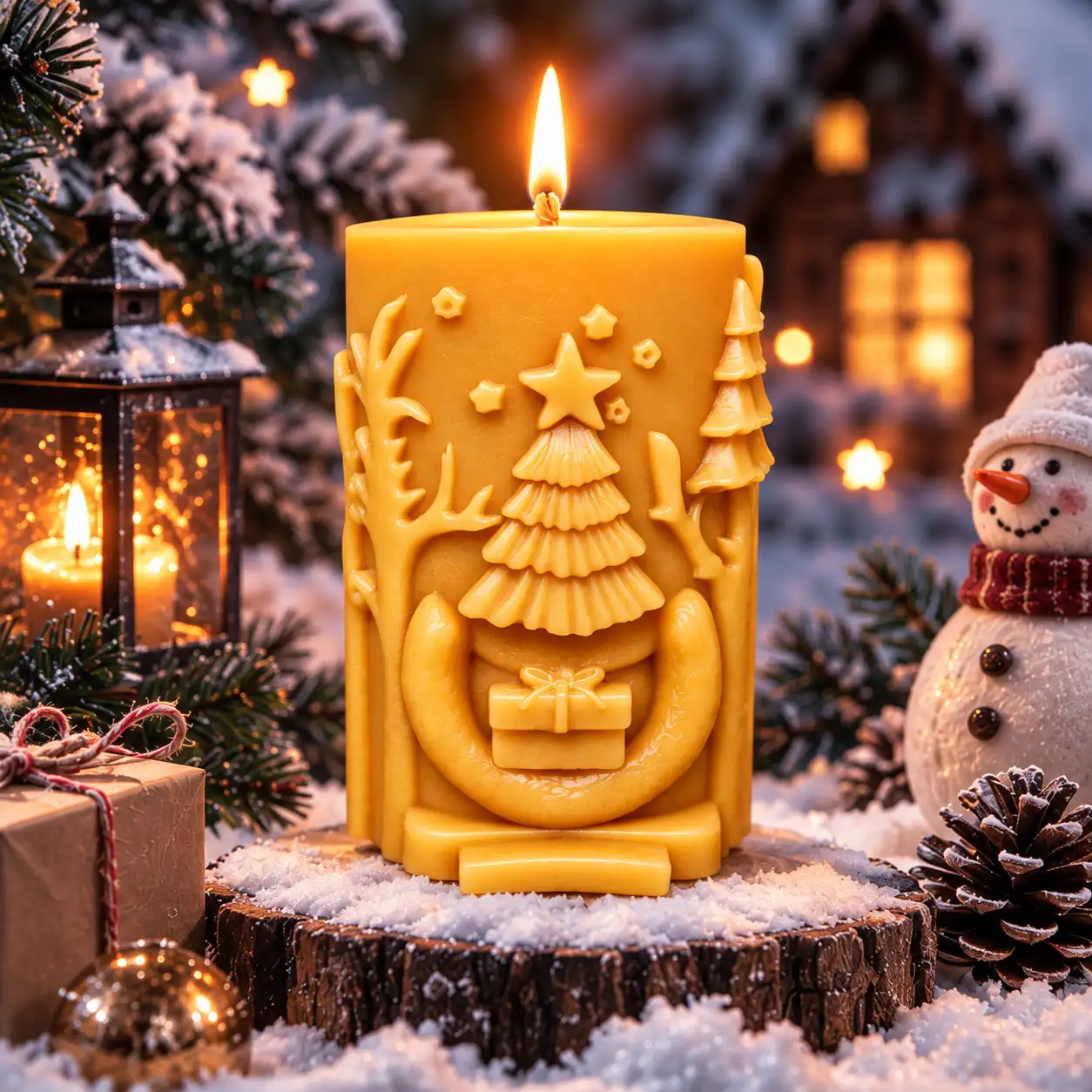 3D Christmas Reindeer Column