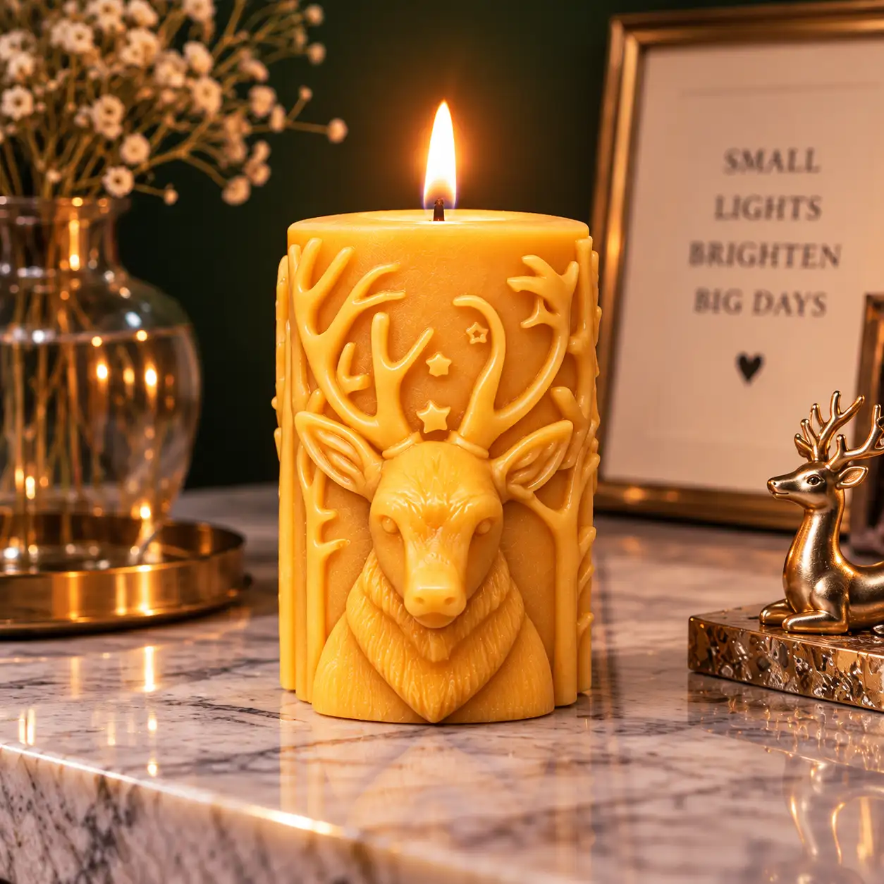 3D Christmas Reindeer Column