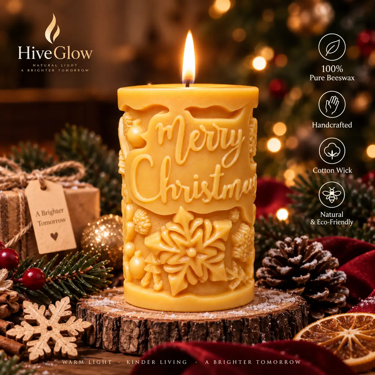 3D Cylindrical Christmas Snowflake Ornament