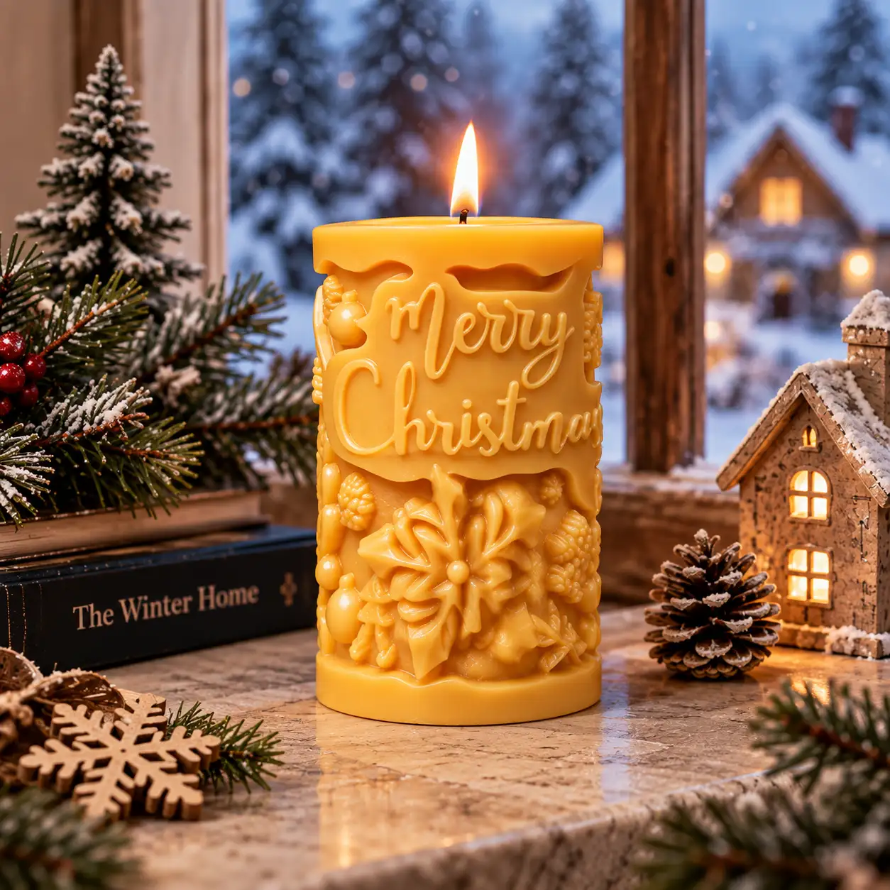 3D Cylindrical Christmas Snowflake Ornament